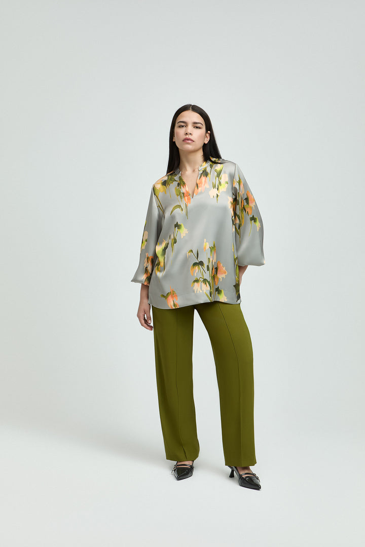 Shiny Aquarelle Blouse Met Glans