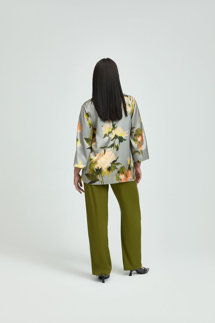 Shiny Aquarelle Blouse Met Glans