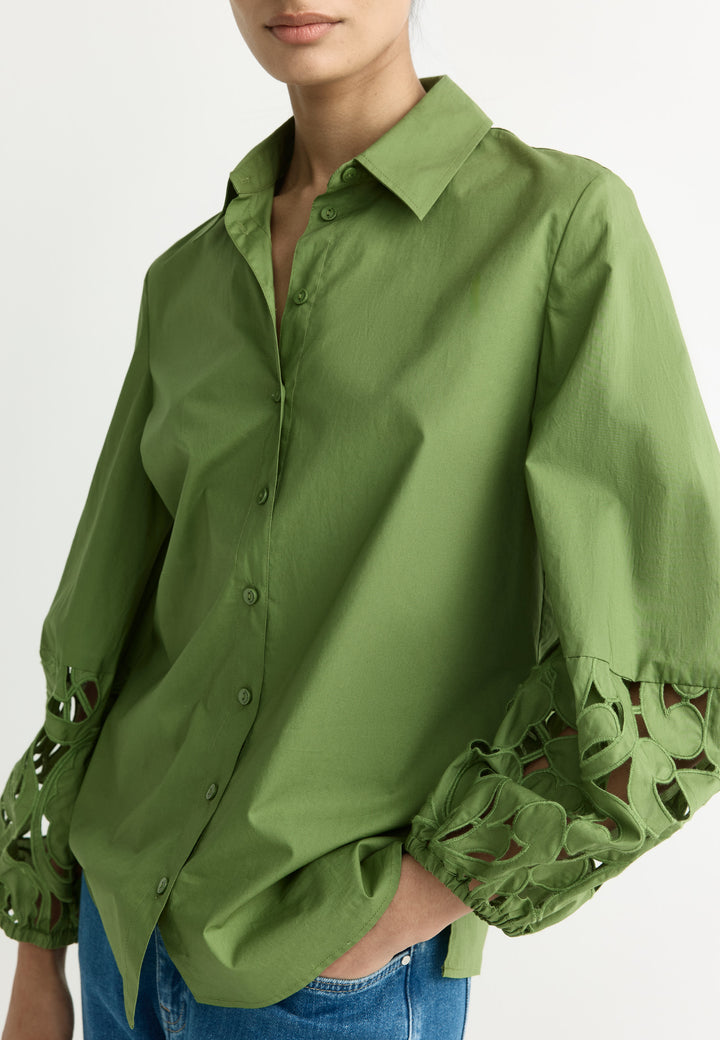 Blouse in Olijfgroen