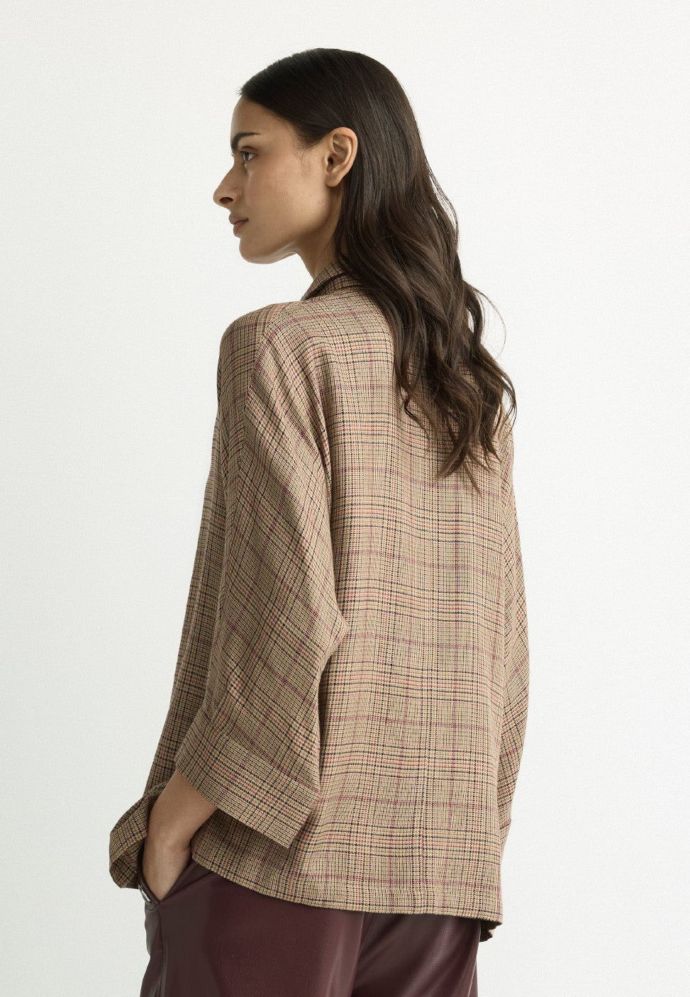 Blouse in spiced camel