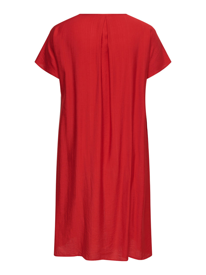 Cherry Red Midi Jurk