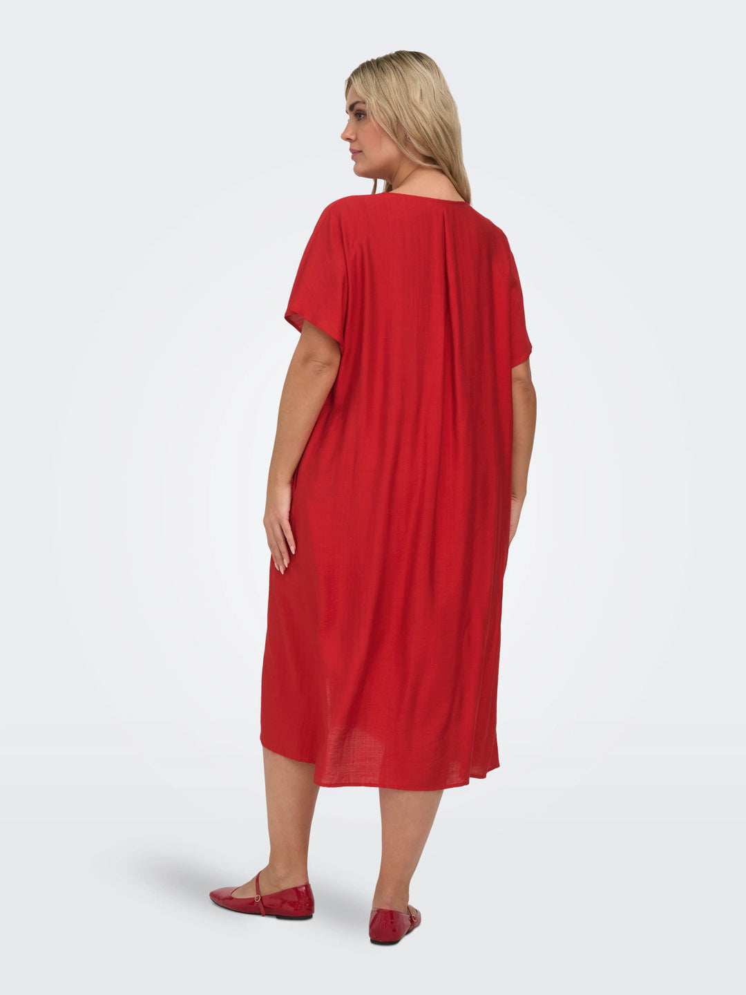 Cherry Red Midi Jurk