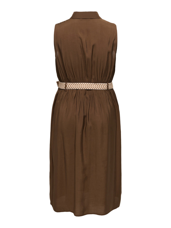 Bruine Midi Hemdjurk