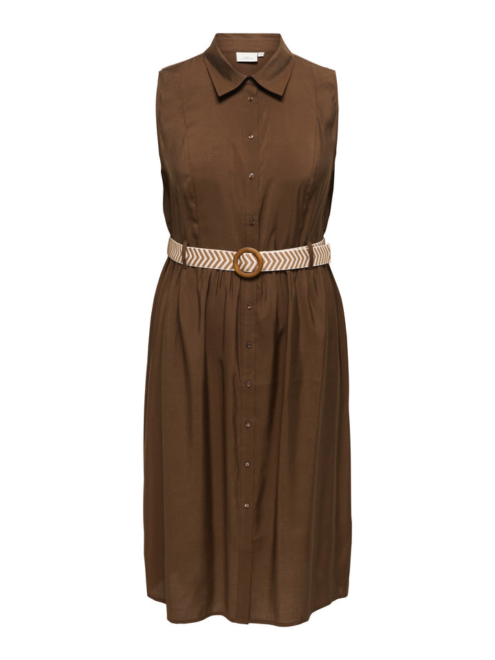 Bruine Midi Hemdjurk