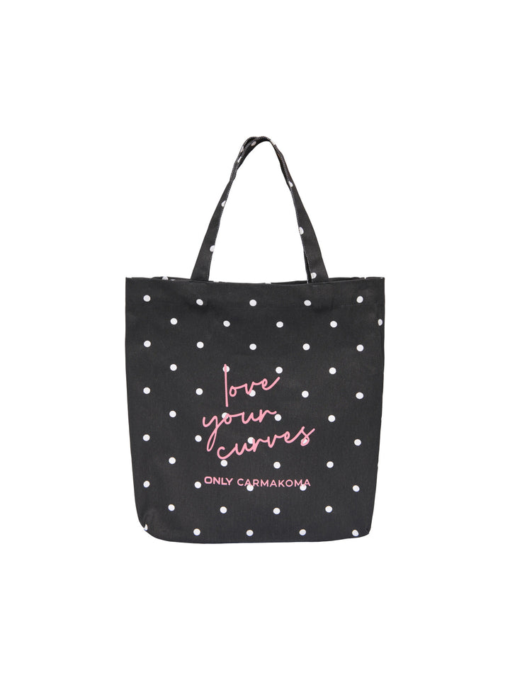 Zwarte Only Carmakoma tote bag voorkant