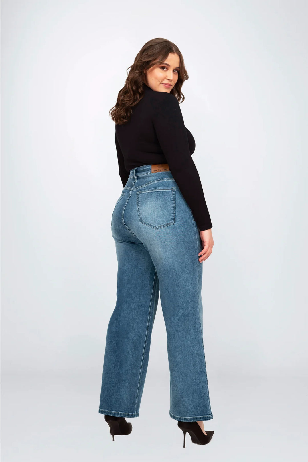 Dixi Wide Leg Jeans In Queen Blue | Grote Maten Mode bij Axent