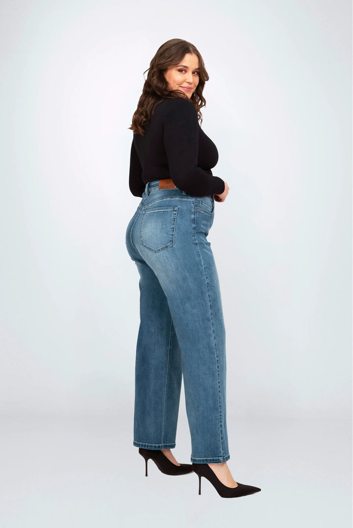 Dixi Wide Leg Jeans In Queen Blue | Grote Maten Mode bij Axent