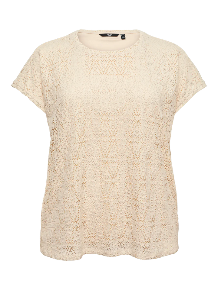 Beige Kanten Top