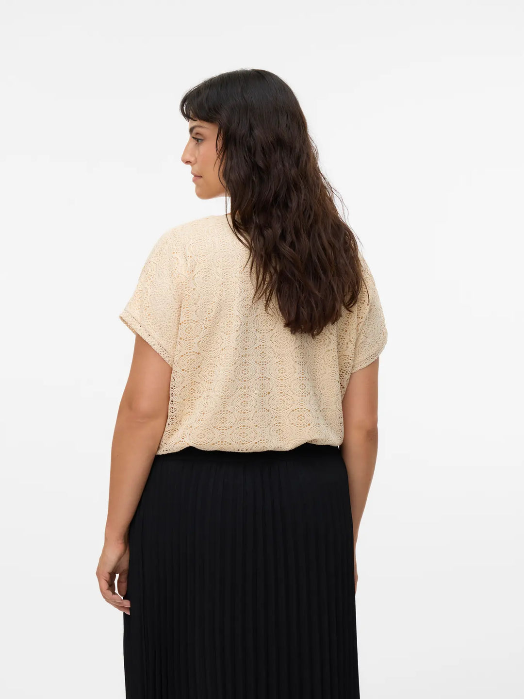 Beige Kanten Top