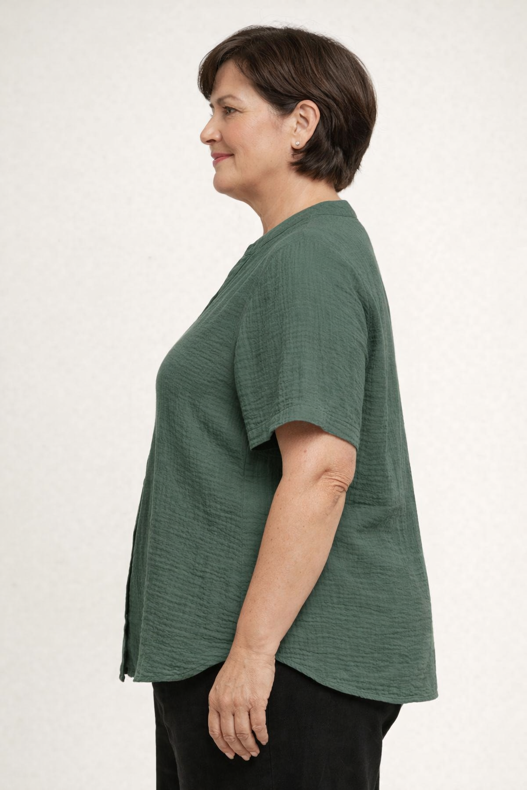 Groene Katoenen Blouse Met Knopen