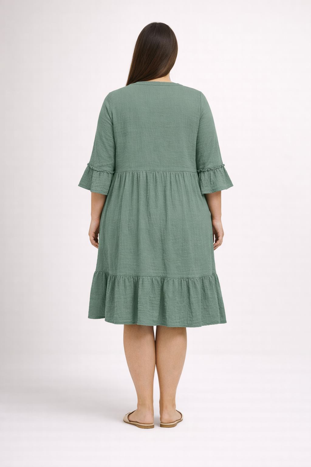 Groene Katoenen Jurk