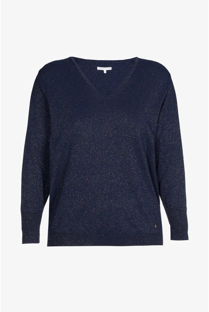 Pull met glitter - Navy