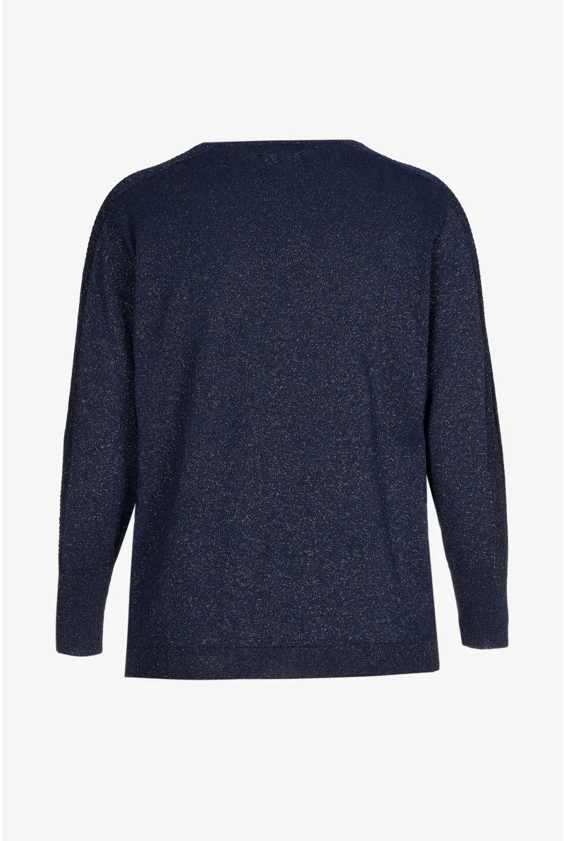 Pull met glitter - Navy