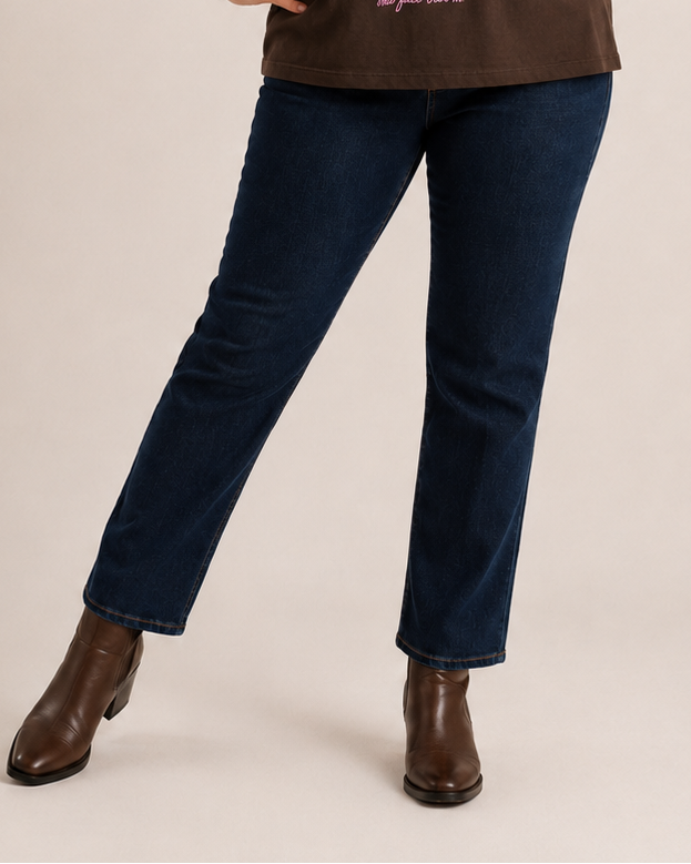 High Waist Jeans Met Strass
