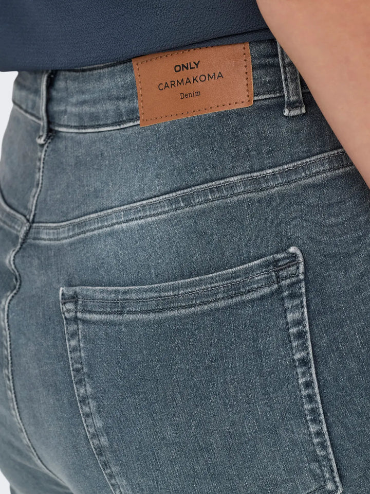 Trendy Straight Jeans In Blue Grey Denim
