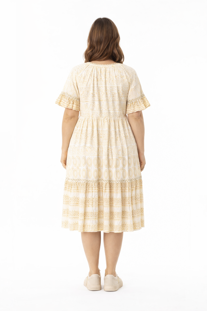 Katoenen Jurk Met Boho print