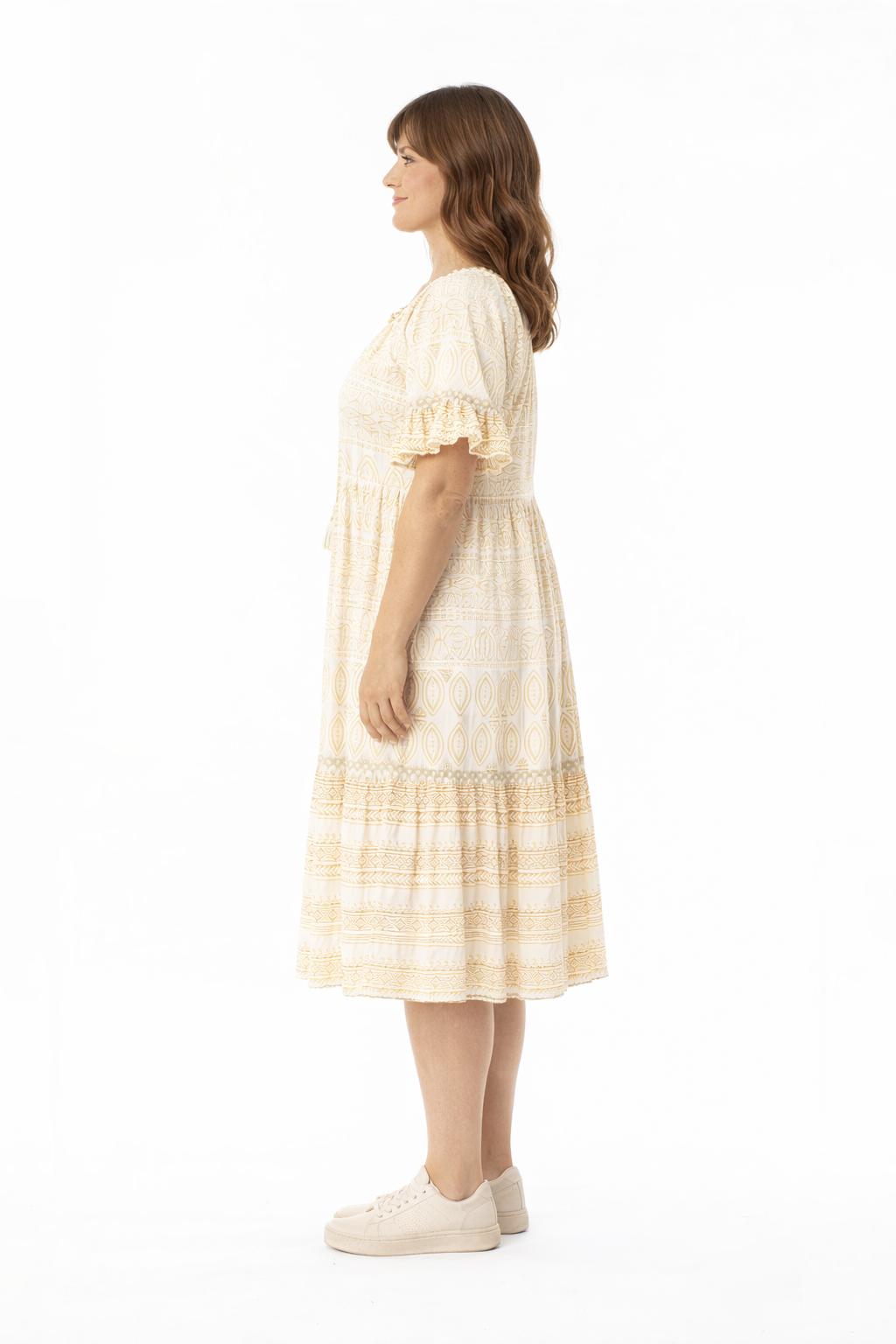 Katoenen Jurk Met Boho print