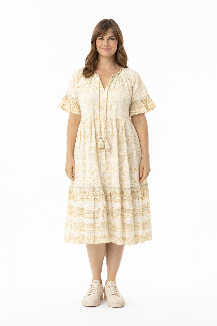 Katoenen Jurk Met Boho print