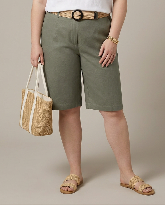 Linnen Bermuda Short