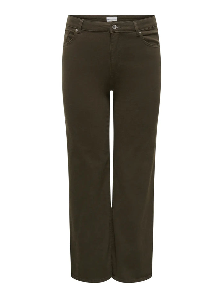 Donkerbruine Wide Leg Jeans