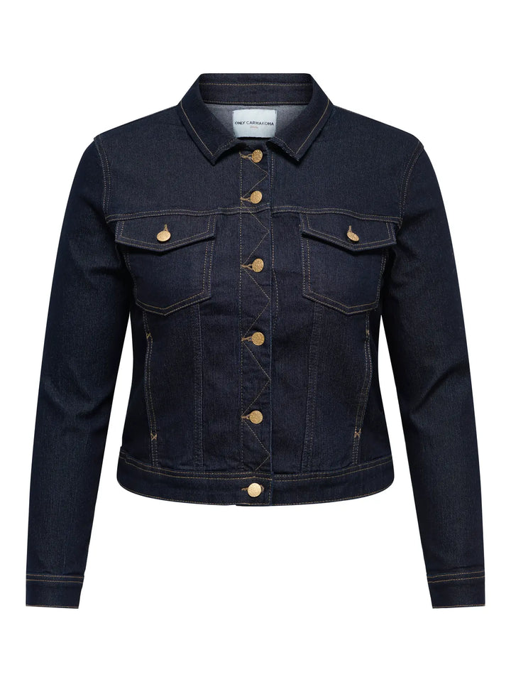 Donkerblauw Denim Jasje