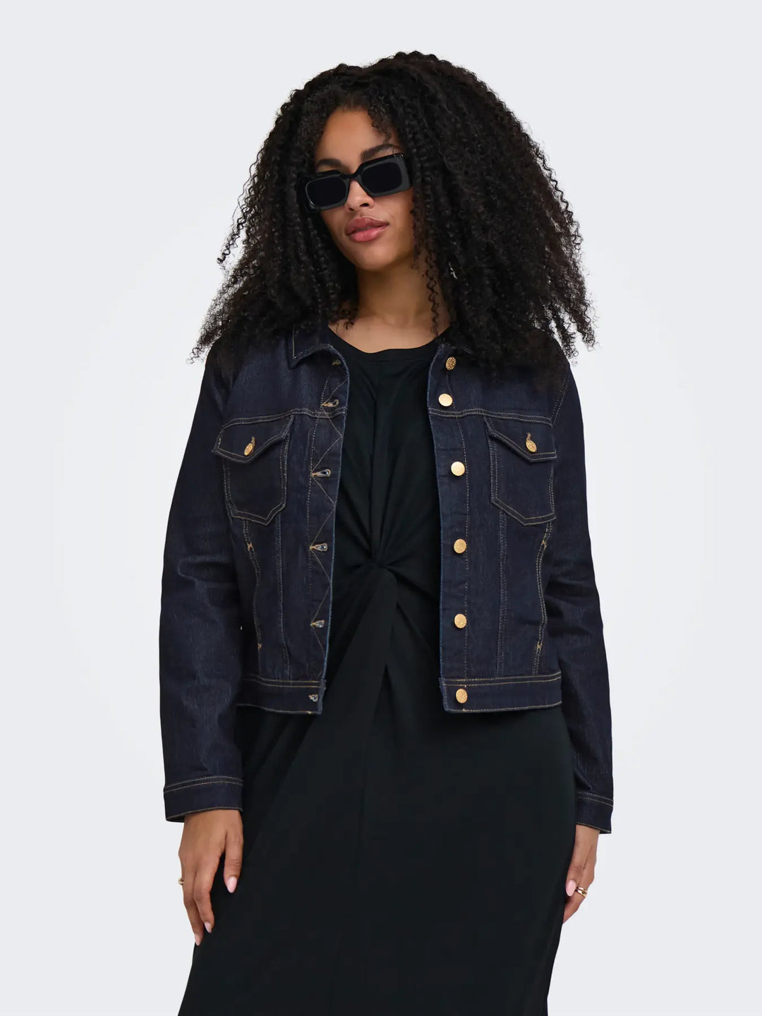 Donkerblauw Denim Jasje