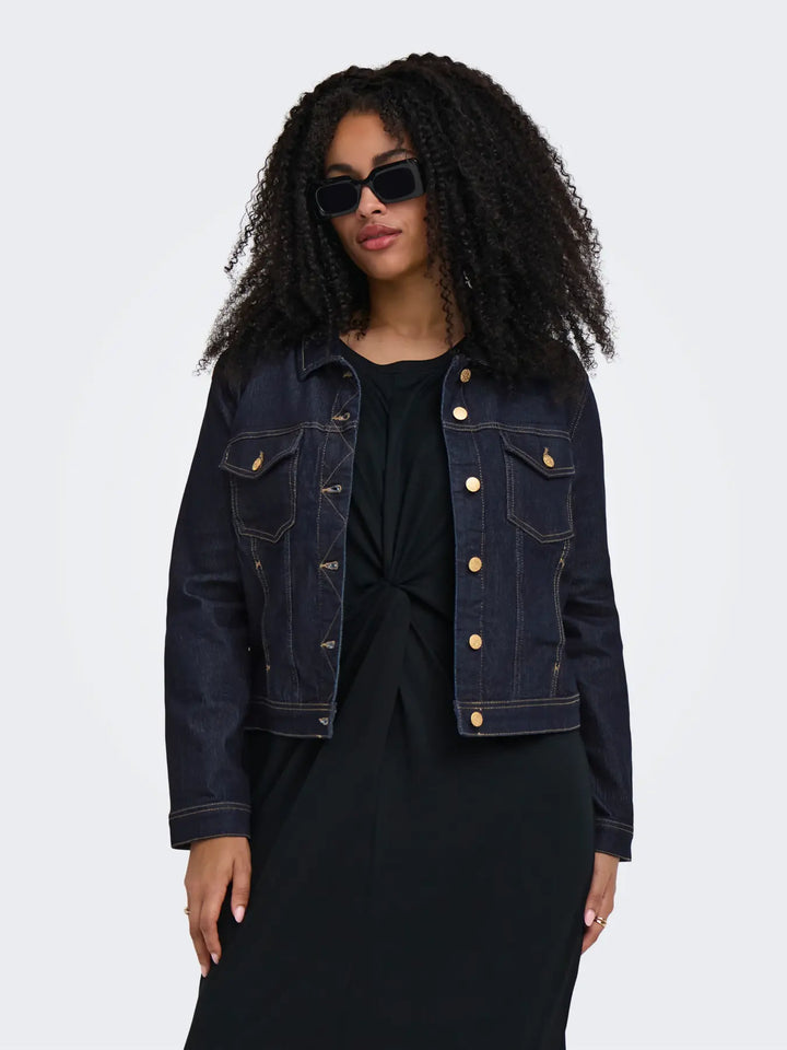 Donkerblauw Denim Jasje