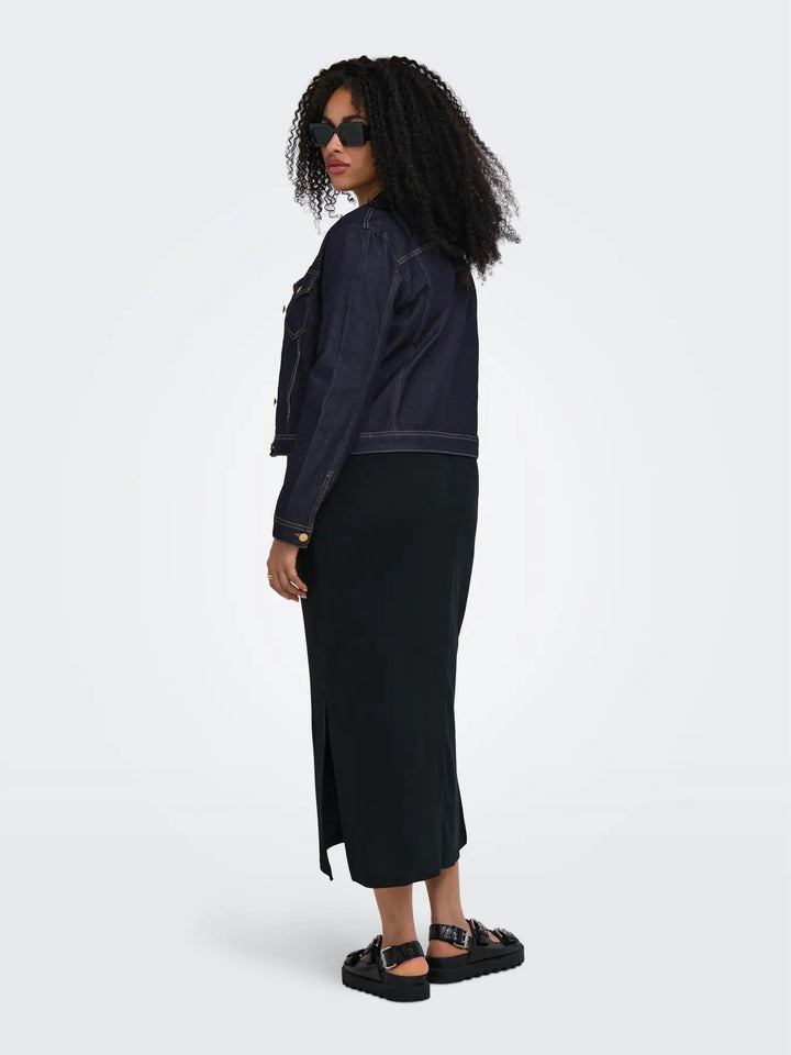 Donkerblauw Denim Jasje