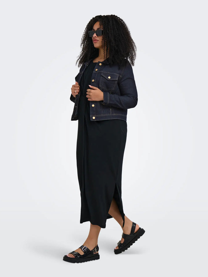 Donkerblauw Denim Jasje