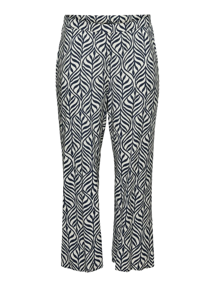 Blauwe Bladprint Broek