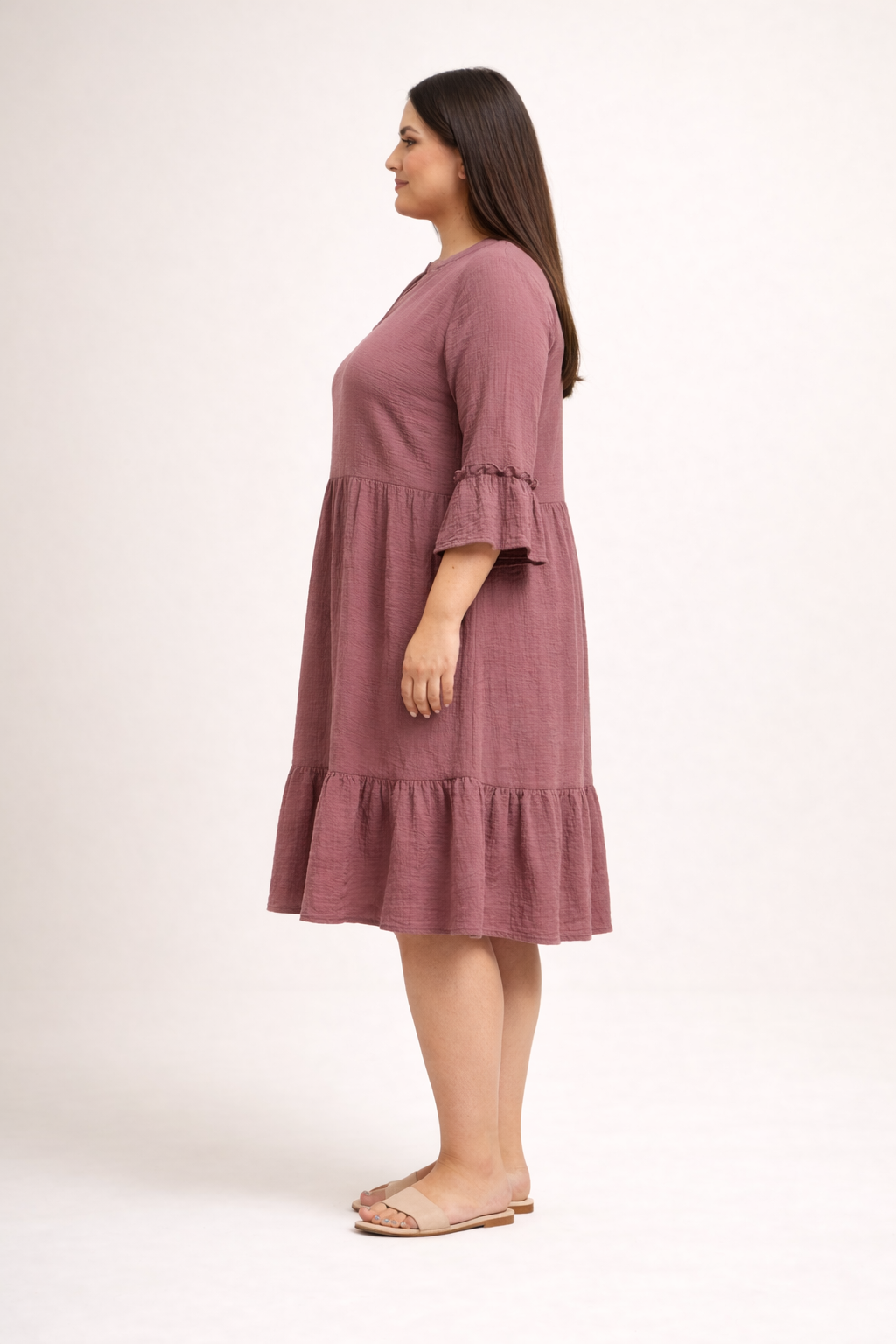 Oudroze Katoenen Jurk