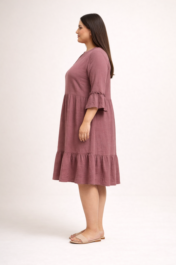 Oudroze Katoenen Jurk