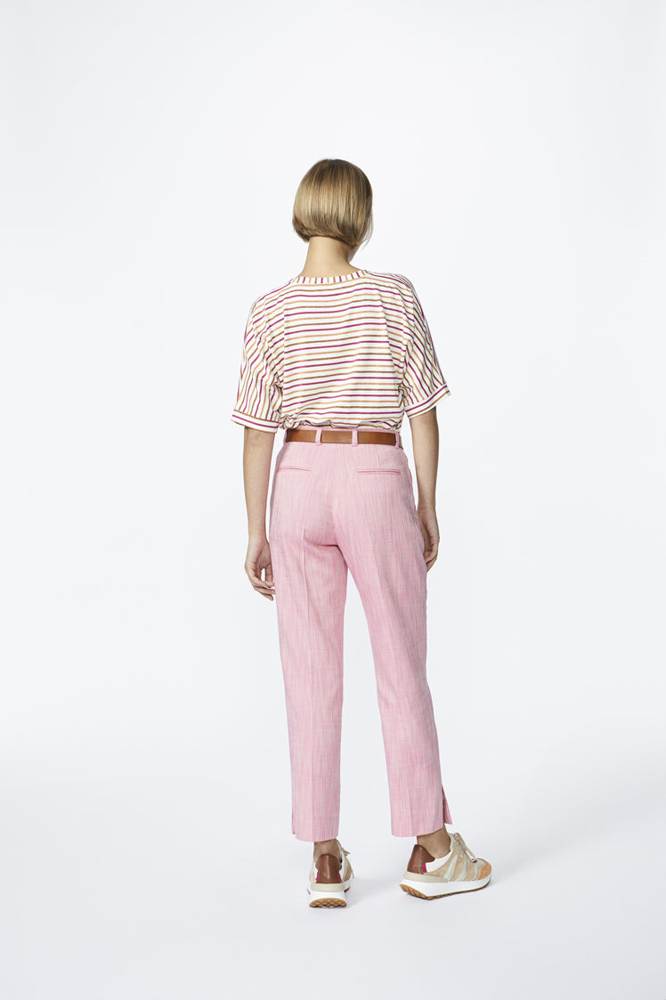 shirt met fijne glansstrepen in hot pink-xandres-