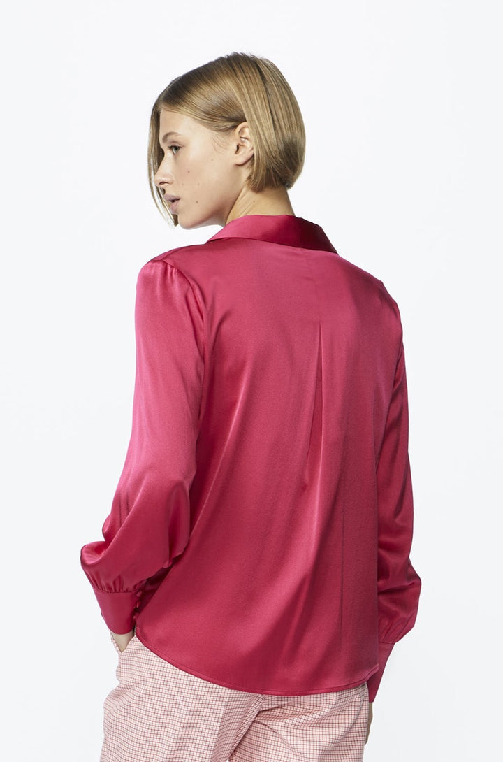 hot pink zijde blouse-xandres-