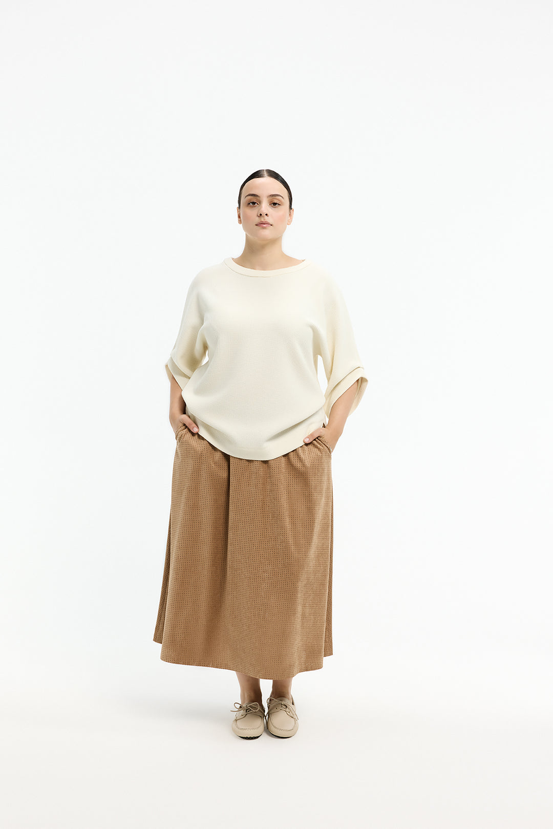 Blouse in structuur stof