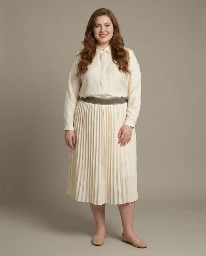 Satijnen Crème Blouse