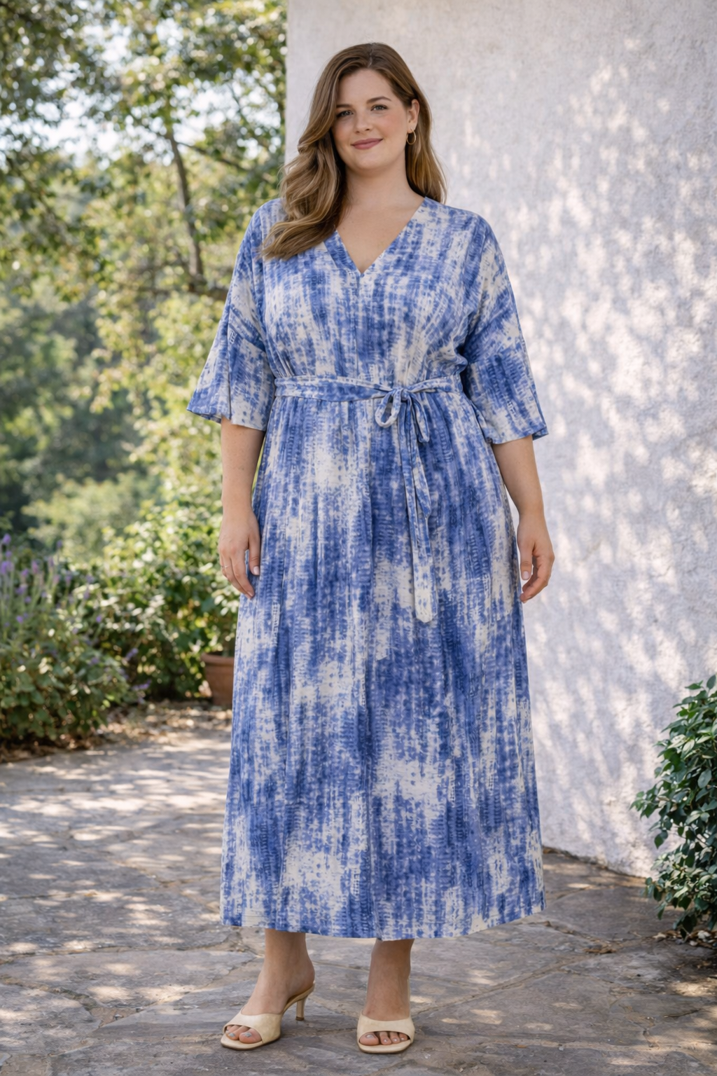 Tie-Dye Jurk Met Ceintuur