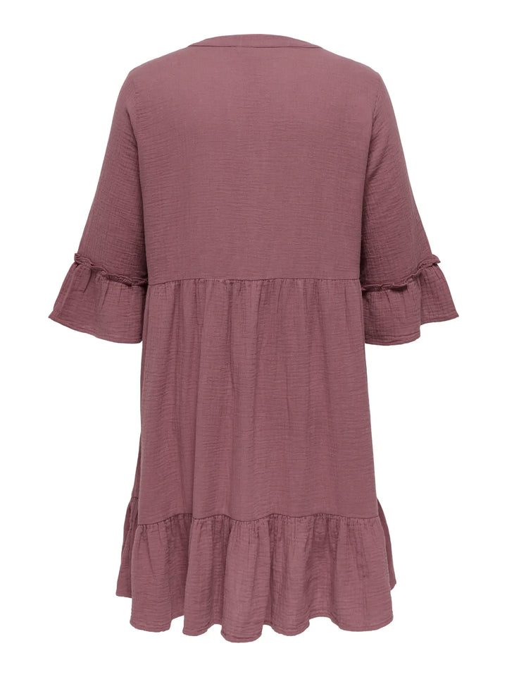 Oudroze Katoenen Jurk