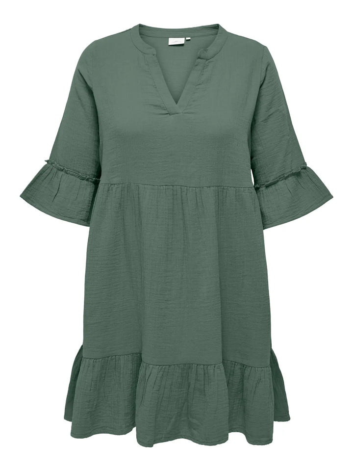 Groene Katoenen Jurk