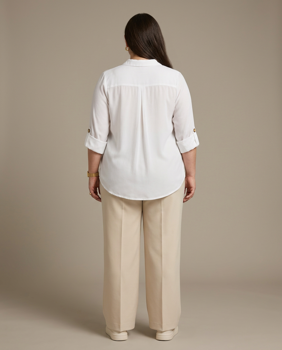 Witte Luchtige Viscose Blouse