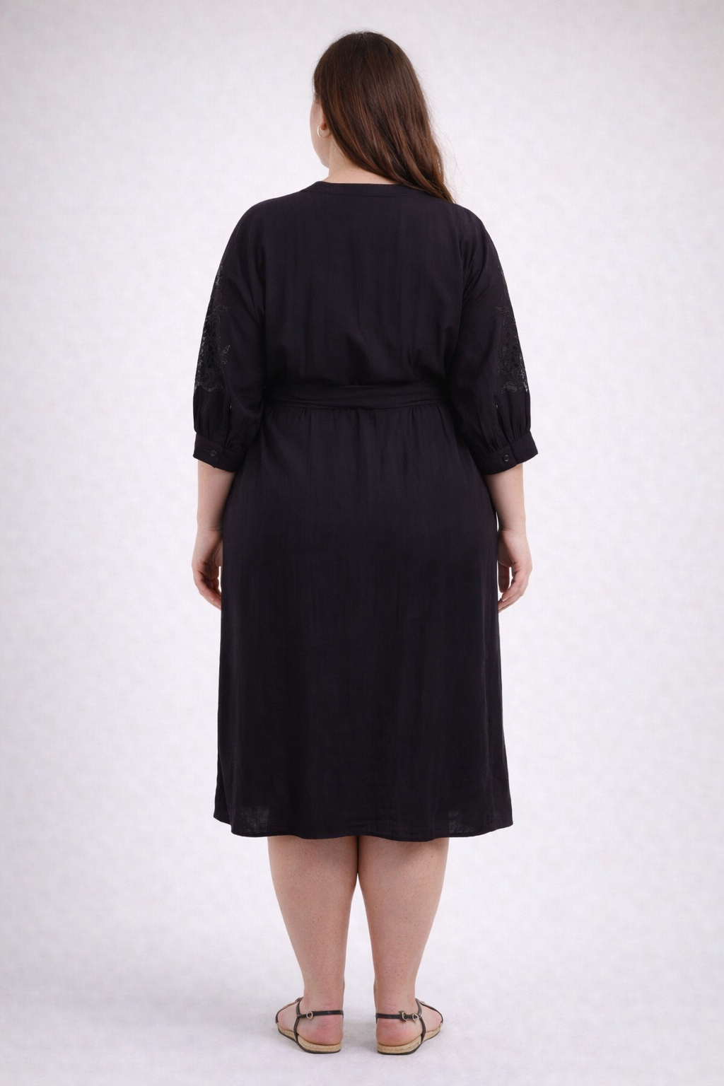 Zwarte Jurk Met Ceintuur