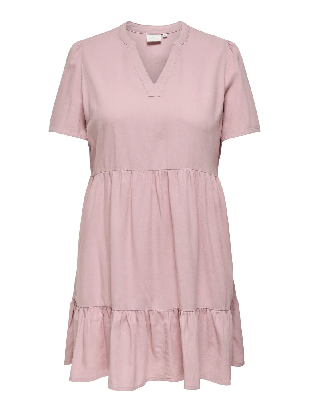 Zachtroze Linnen Jurk