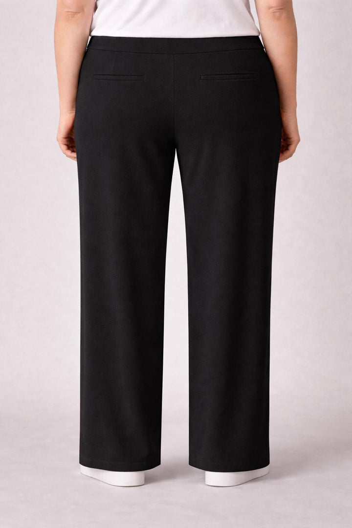 Zwarte Rechte Broek Met Elastische Tailleband (30 Inch)