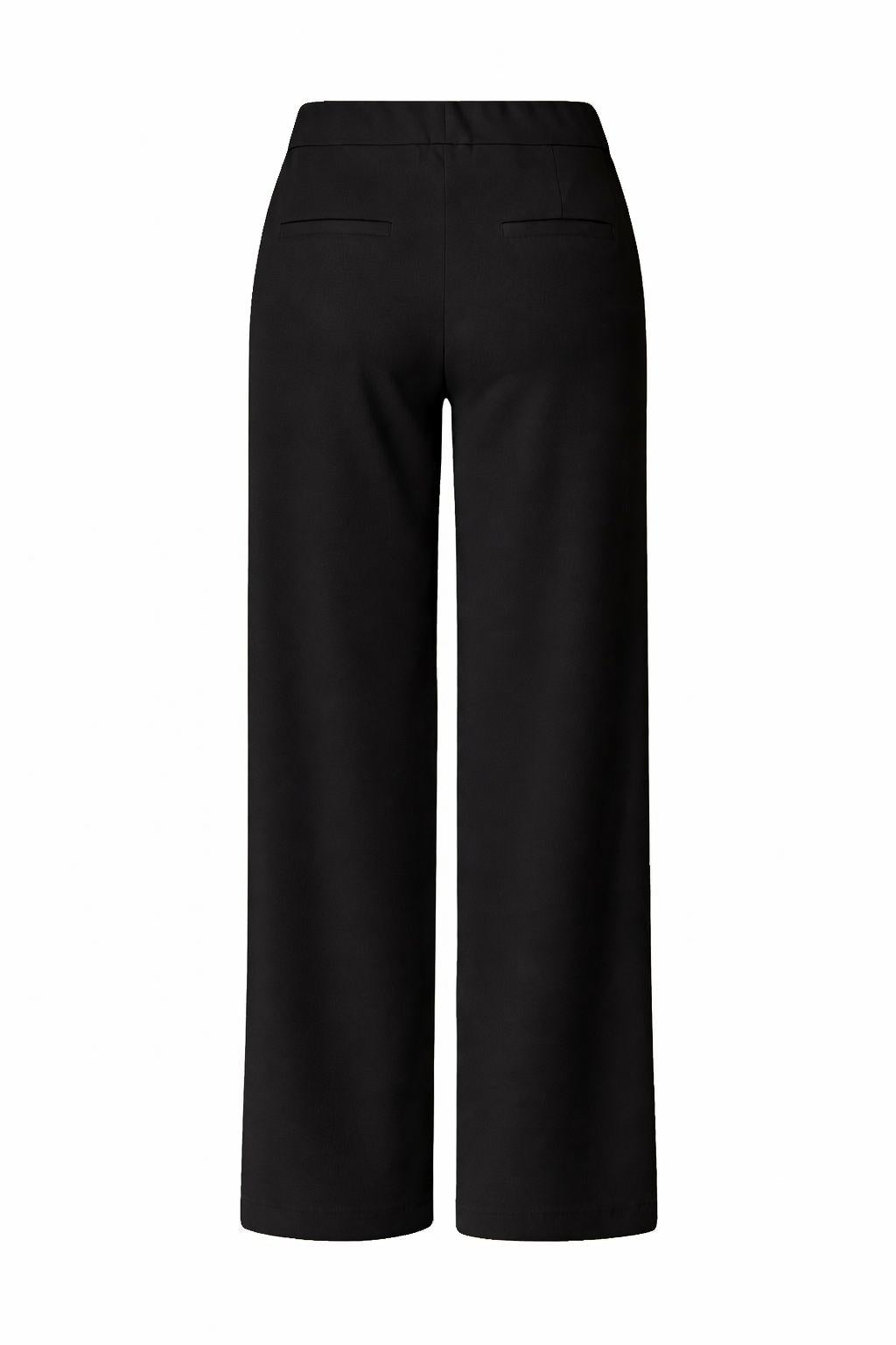 Zwarte Rechte Broek Met Elastische Tailleband (30 Inch)