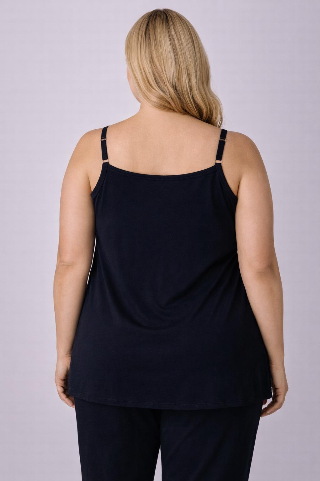 Blauwe Top Met Verstelbare Spaghetti Bandjes