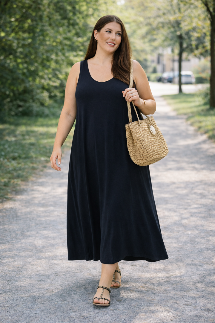 Lange Basis Jurk Jersey