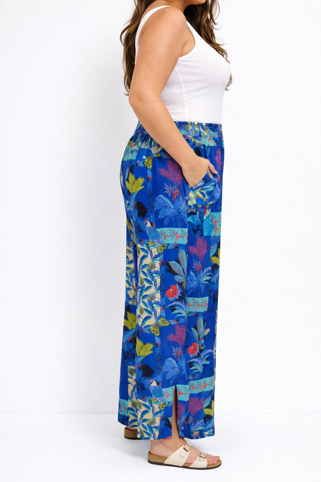 Wijde Broek Tropische Print