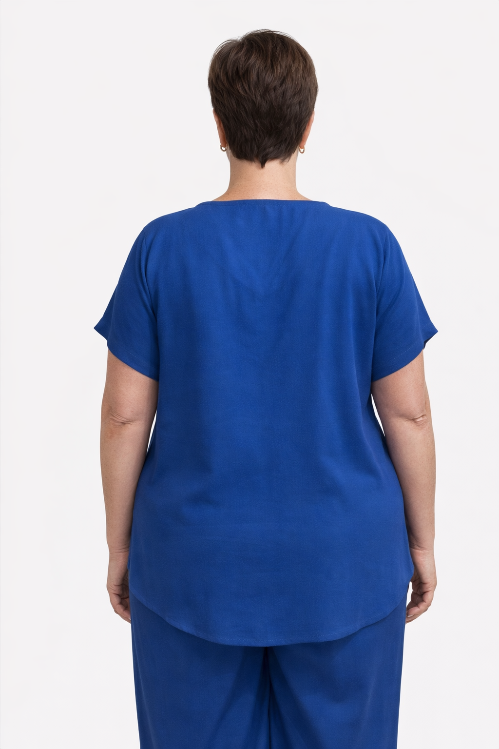 V-Hals Blouse Met Korte Mouw