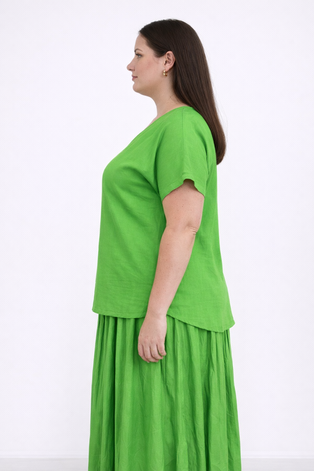 V-Hals Blouse Met Korte Mouw