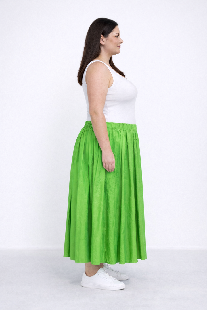 Lange Rok in Crinkle Stof